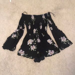 black floral romper